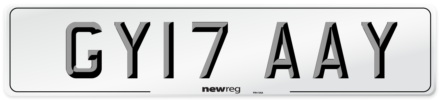 GY17 AAY Number Plate from New Reg